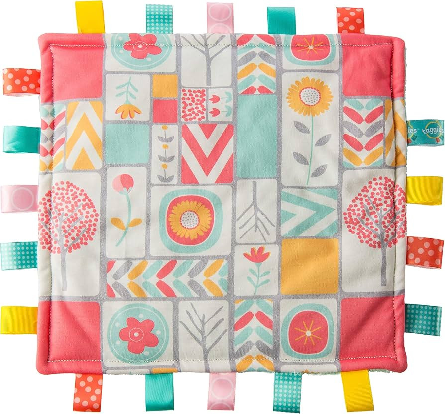 Taggies Original Blanket, 12 x 12-Inches, Comfy Color Blocks | Amazon (US)