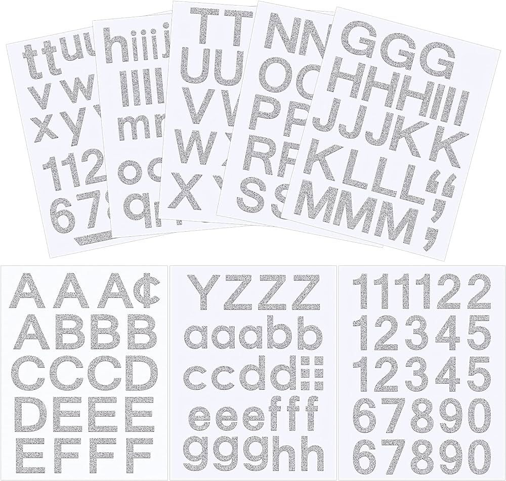 202 Pieces Self-Adhesive Vinyl Letters Numbers Kit, Mailbox Numbers Sticker for Mailbox, Signs, W... | Amazon (US)