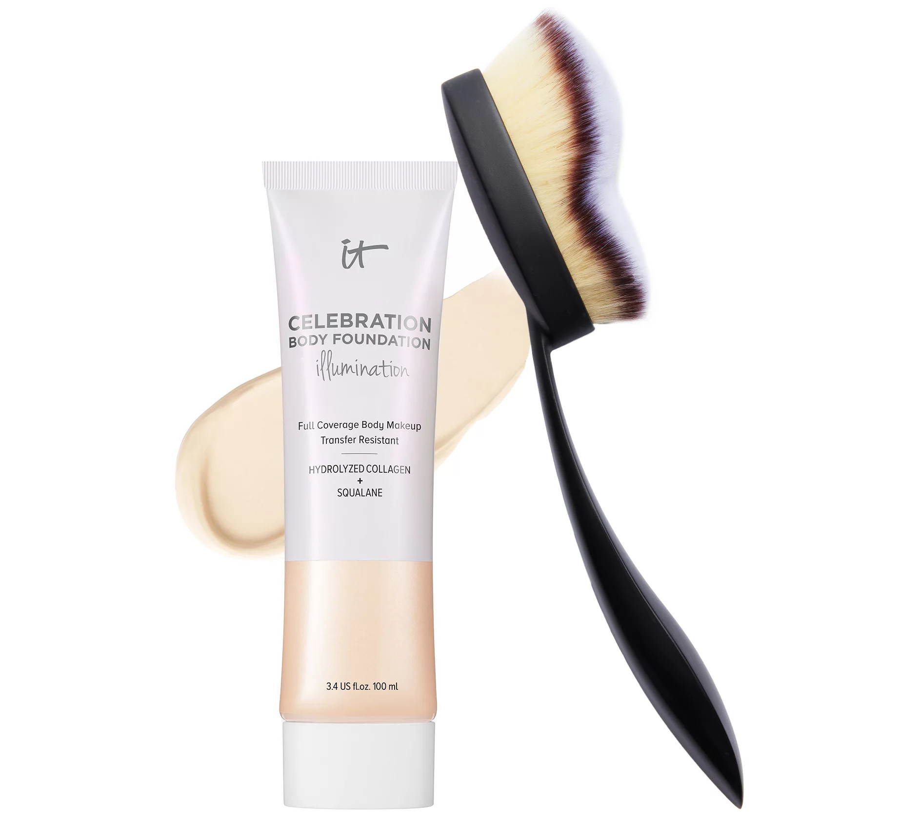 IT Cosmetics Celebration Body Foundation Illumination w/ Luxe Brush - QVC.com | QVC