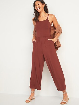 Sleeveless Jersey-Knit Cami Jumpsuit for Women | Old Navy (US)