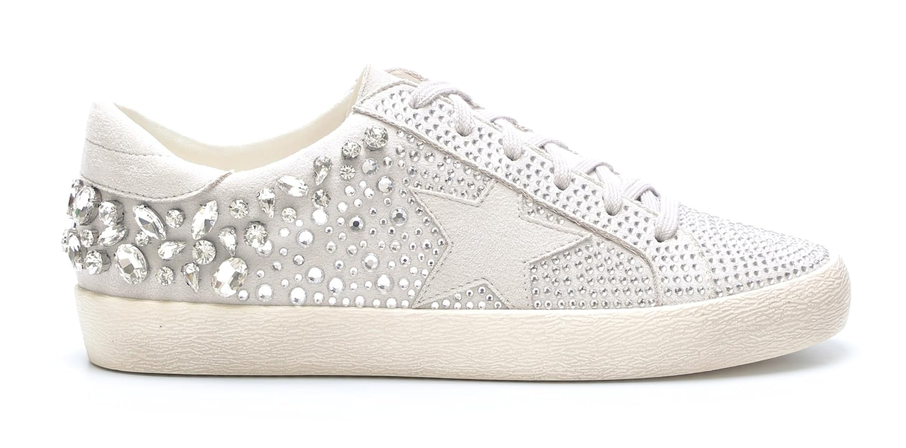 Mi.iM Goldie Rubber Sole Lace-up Rhinestone Star Sneakers | Amazon (US)