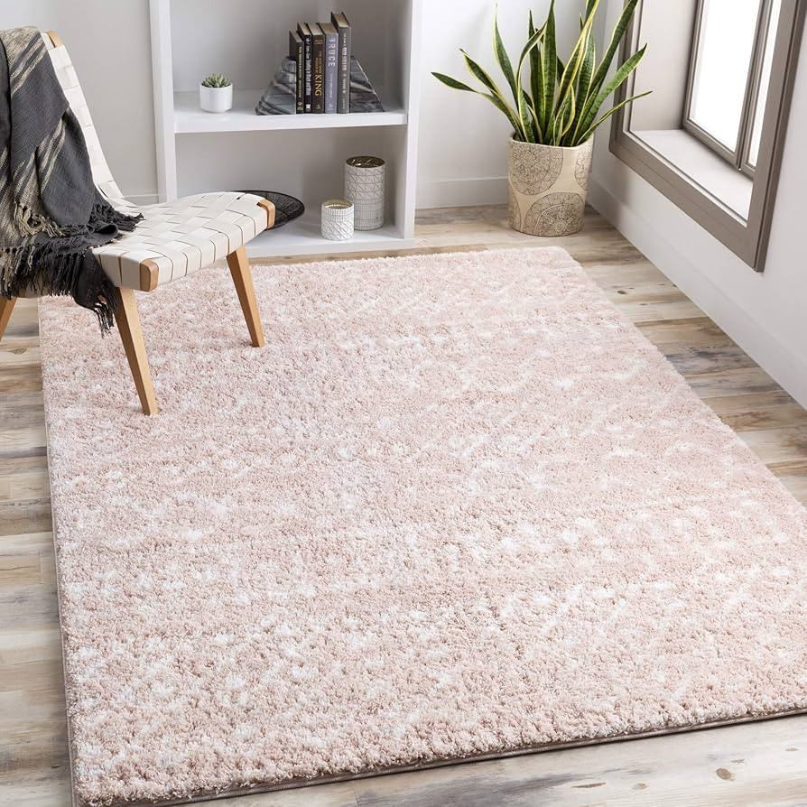 Livabliss Anita Bohemian Shag Area Rug,5'3" x 7'3", Beige | Amazon (US)