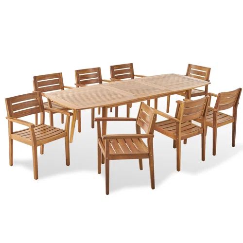 Wade Logan® Arvia Rectangular 6 - Person Teak Dining Set | Wayfair | Wayfair North America