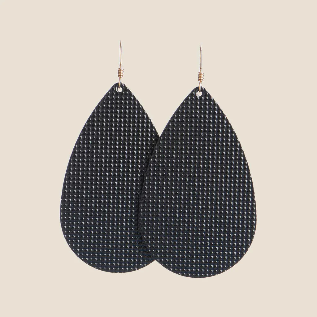 Afterglow Teardrops | Nickel and Suede