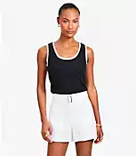 Perfect Ribbed Scoop Neck Tank Top | LOFT