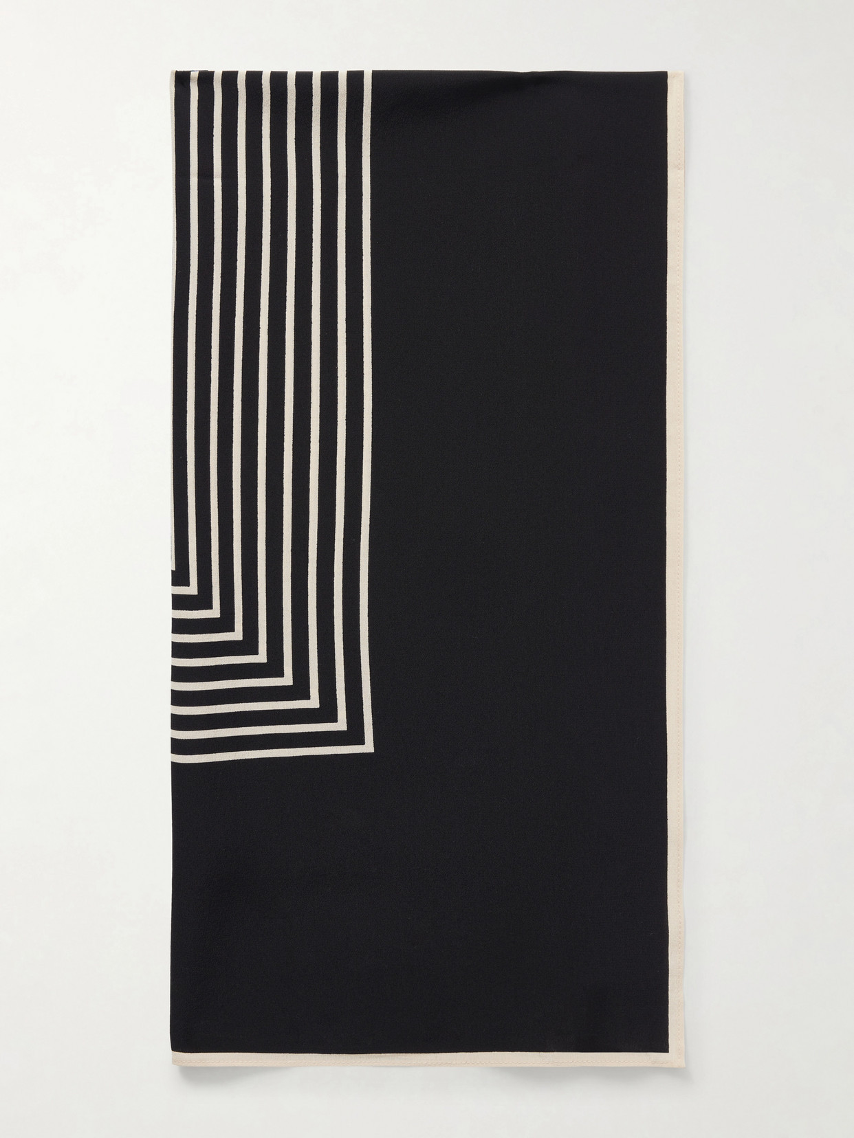 TOTEME - Monogram Silk Scarf - Black | NET-A-PORTER (US)