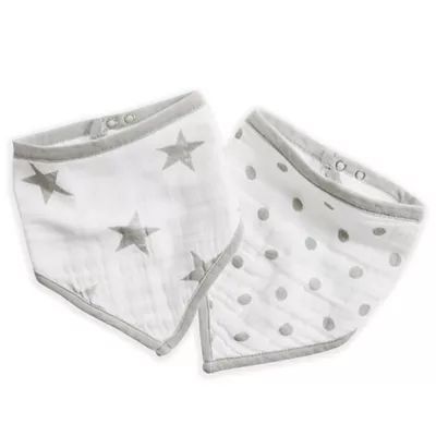 aden + anais™ essentials 2-Pack Dusty Bandana Bibs in Grey | Bed Bath and Beyond Canada | Bed Bath & Beyond Canada