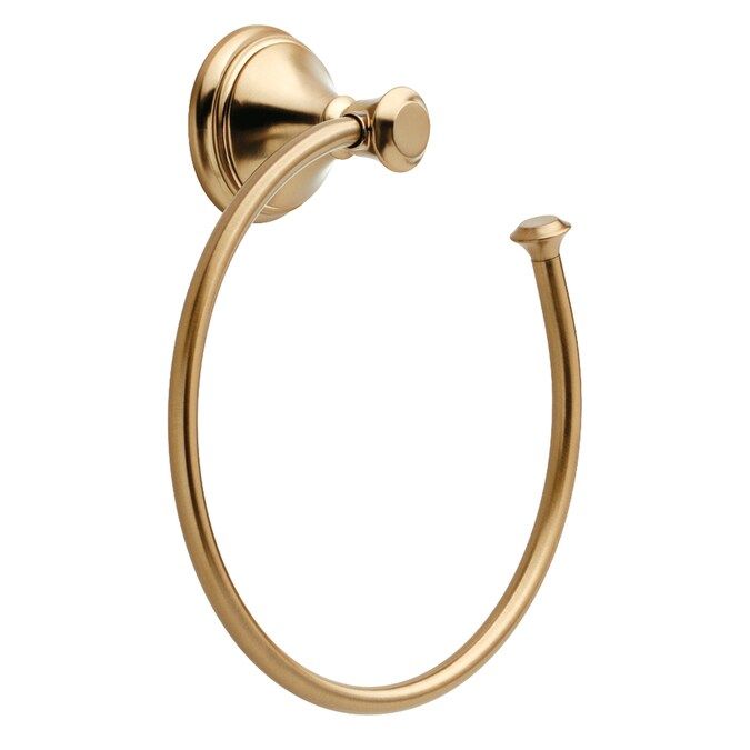 Delta  Cassidy Champagne Bronze Wall Mount Towel Ring                                            ... | Lowe's
