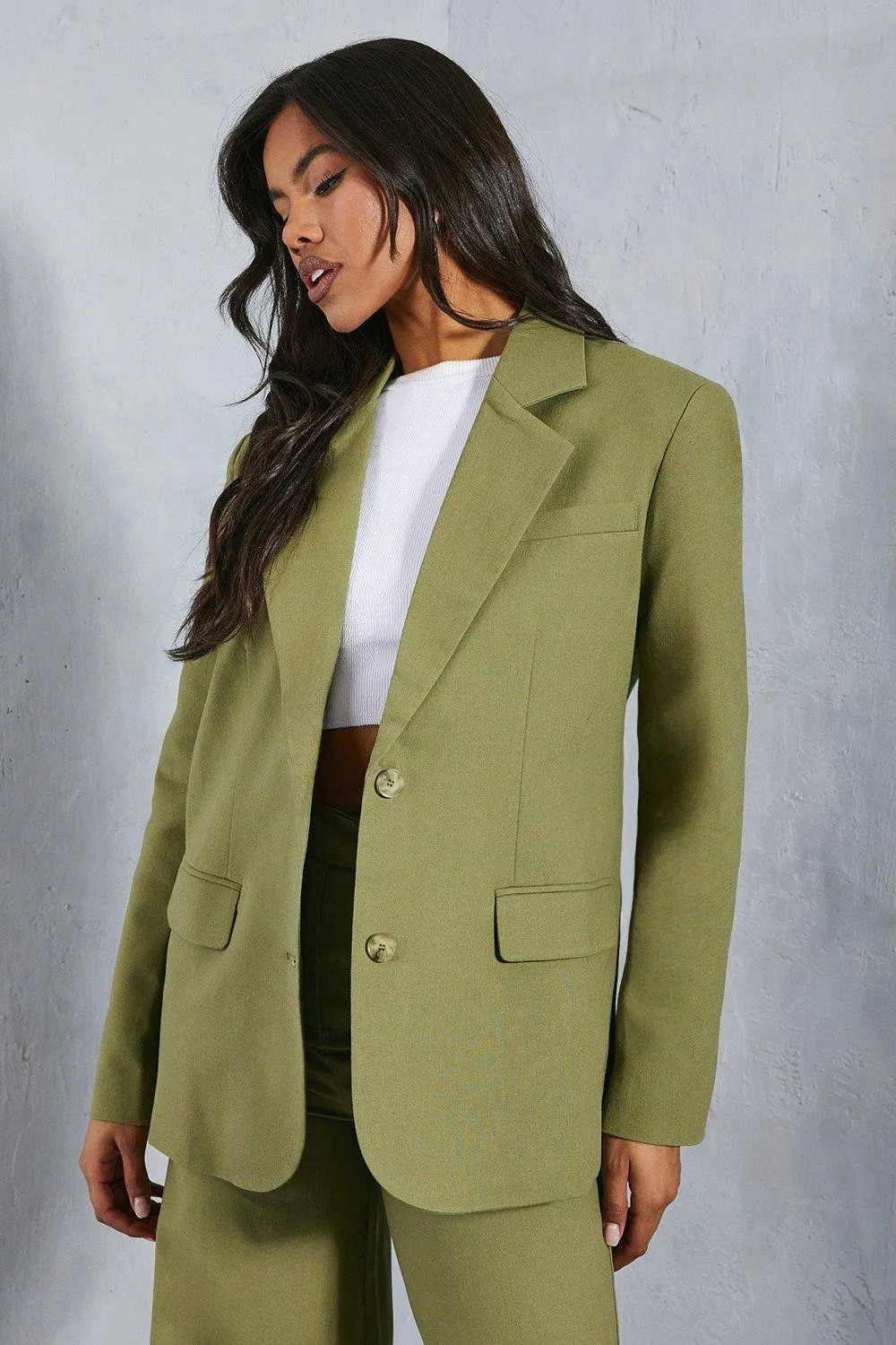 Jackets & Coats | Premium Linen Look Oversized Tailored Blazer | MissPap | Miss Pap UK