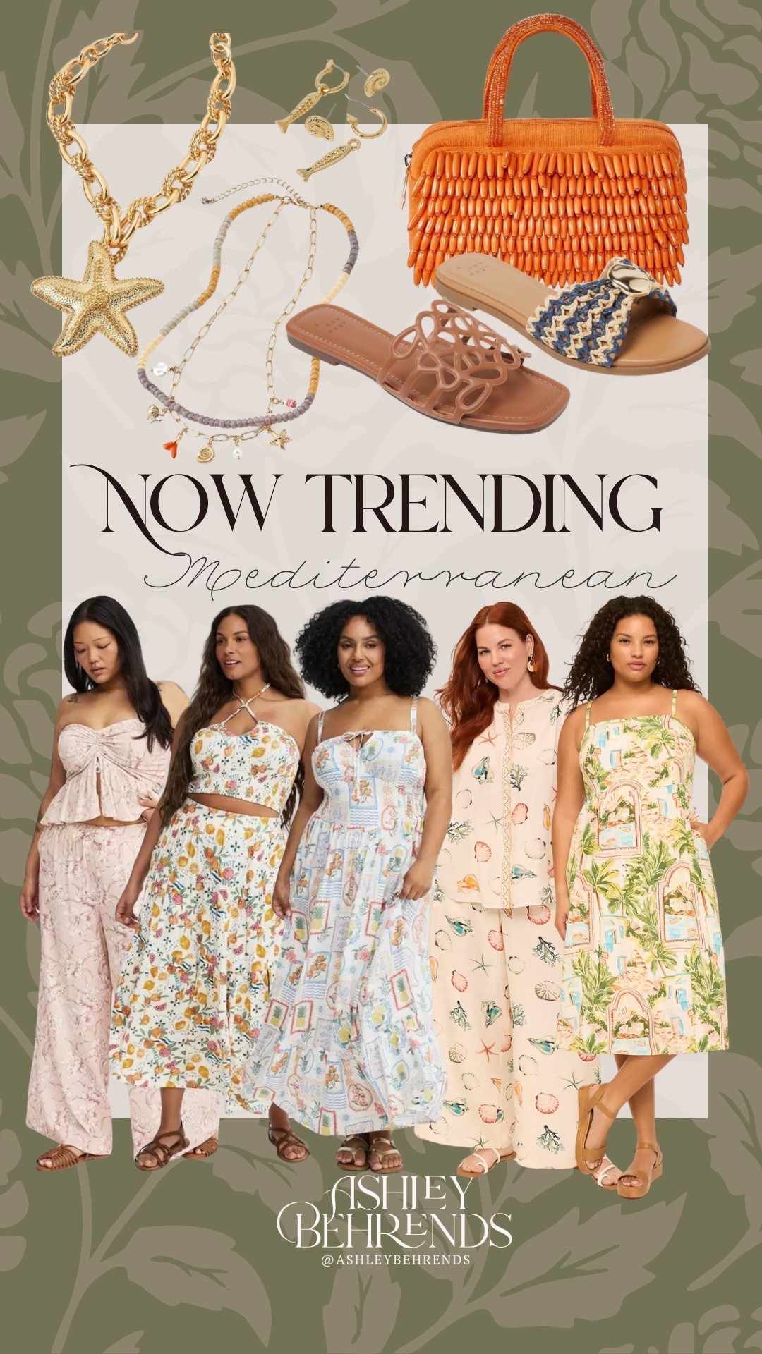 If I can’t actually go to the Mediterranean, I will at least look the part! I am loving these gorgeous, on trend pieces that fit the Mediterranean trend right now. These fabrics and prints are so pretty and plus size friendly. 
Coastal outfit inspo, beachy summer look, vacation outfit inspo

#LTKPlusSize #LTKSeasonal #LTKSaleAlert