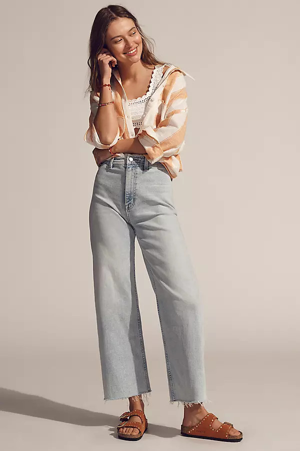Pistola Penny High-Rise Crop Wide-Leg Jeans | Anthropologie (US)