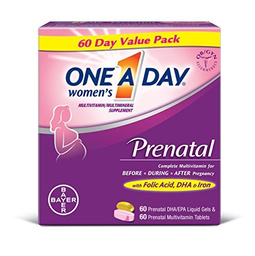 One A Day Women's Prenatal Multivitamins Two Pill Formula, 60+60 Count | Amazon (US)