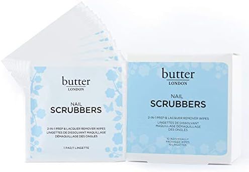 butter LONDON Nail Scrubbers 2-in-1 Prep & Lacquer Remover Wipes, 10 Count | Amazon (US)