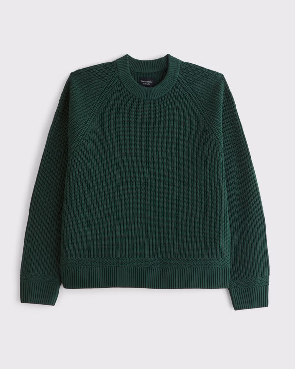 Oversized Waffle Crew Sweater | Abercrombie & Fitch (US)