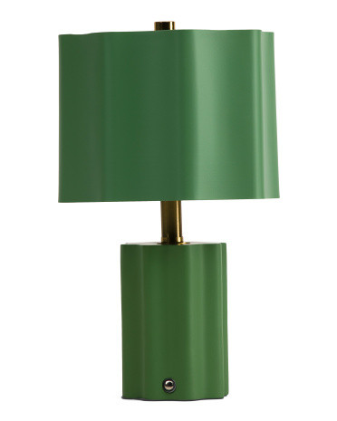 6.5X11 Cordless Rechargeable Scalloped Table Lamp | TJ Maxx
