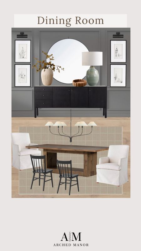 Dining room design! Love the sideboard/buffet paired with the dining table and chairs! Who also could forget the gorgeous chandelier?! 

#LTKhome #LTKsalealert #LTKstyletip