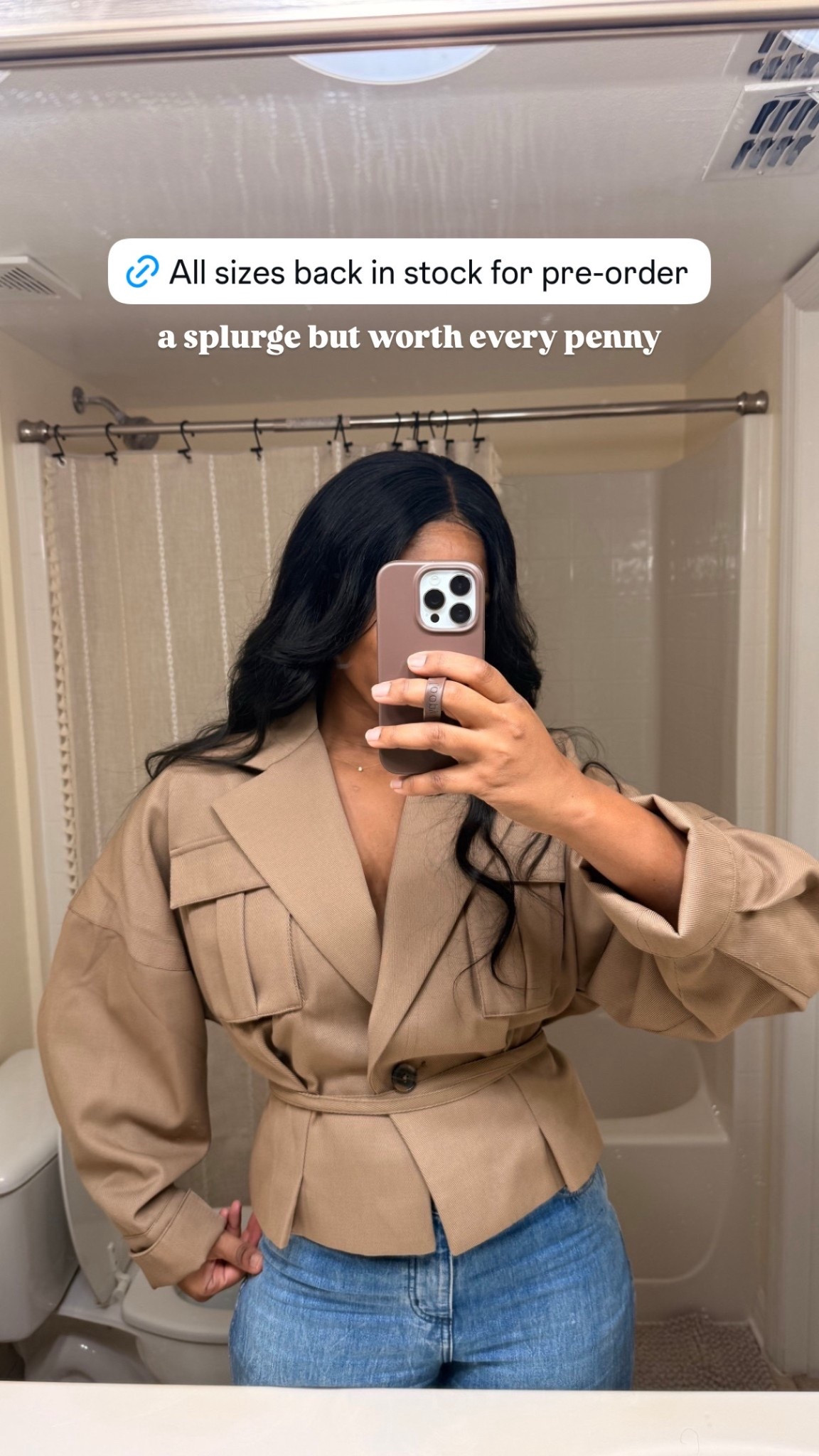 Back in stock for pre order!!! I’m wearing a small. This jacket is perfect for work or just adding a chic layer for spring. A splurge but truly worth it 

#LTKootd #LTKWorkwear