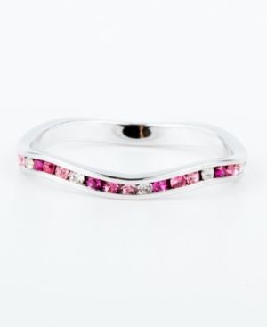 Pink Multi Swarovski Crystal Stackable ring in Sterling Silver | Macys (US)