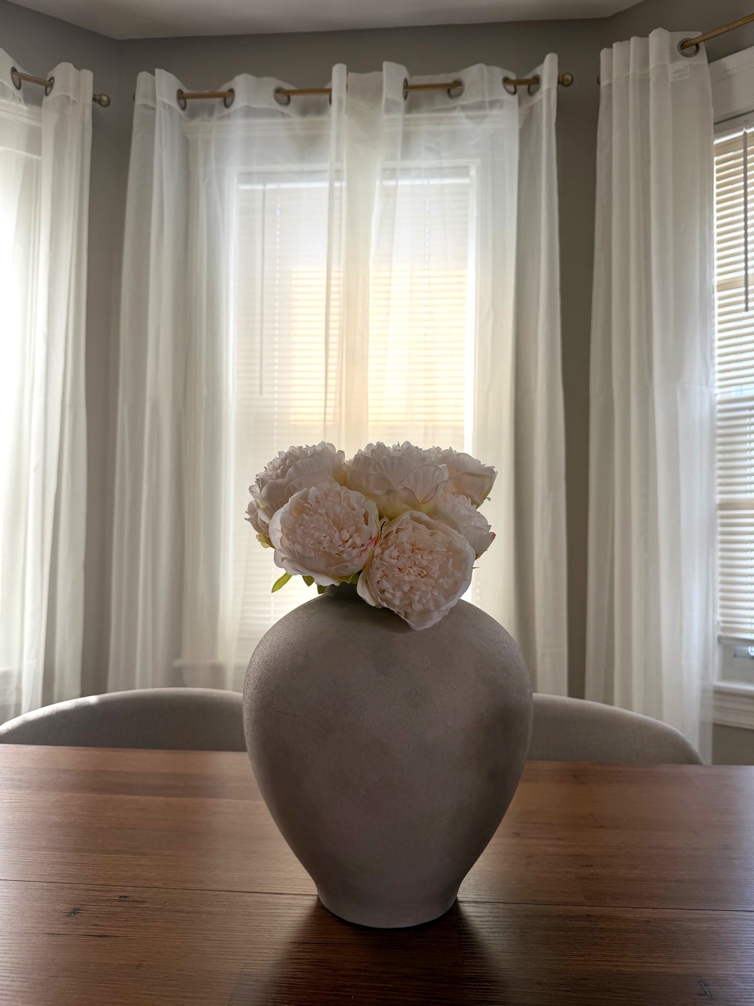amazon home details lately 🤍 ceramic vases, artificial peonies, and sheer curtains that make my living room feel brighter, softer, and way more cozy without trying too hard ✨

#LTKHome #LTKSaleAlert #LTKdayinmylife