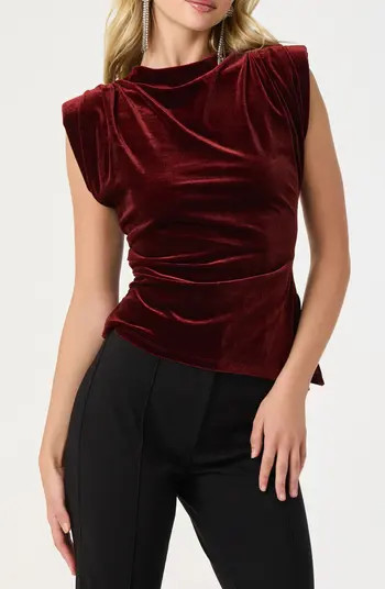 Strong Shoulder Velvet Top | Nordstrom