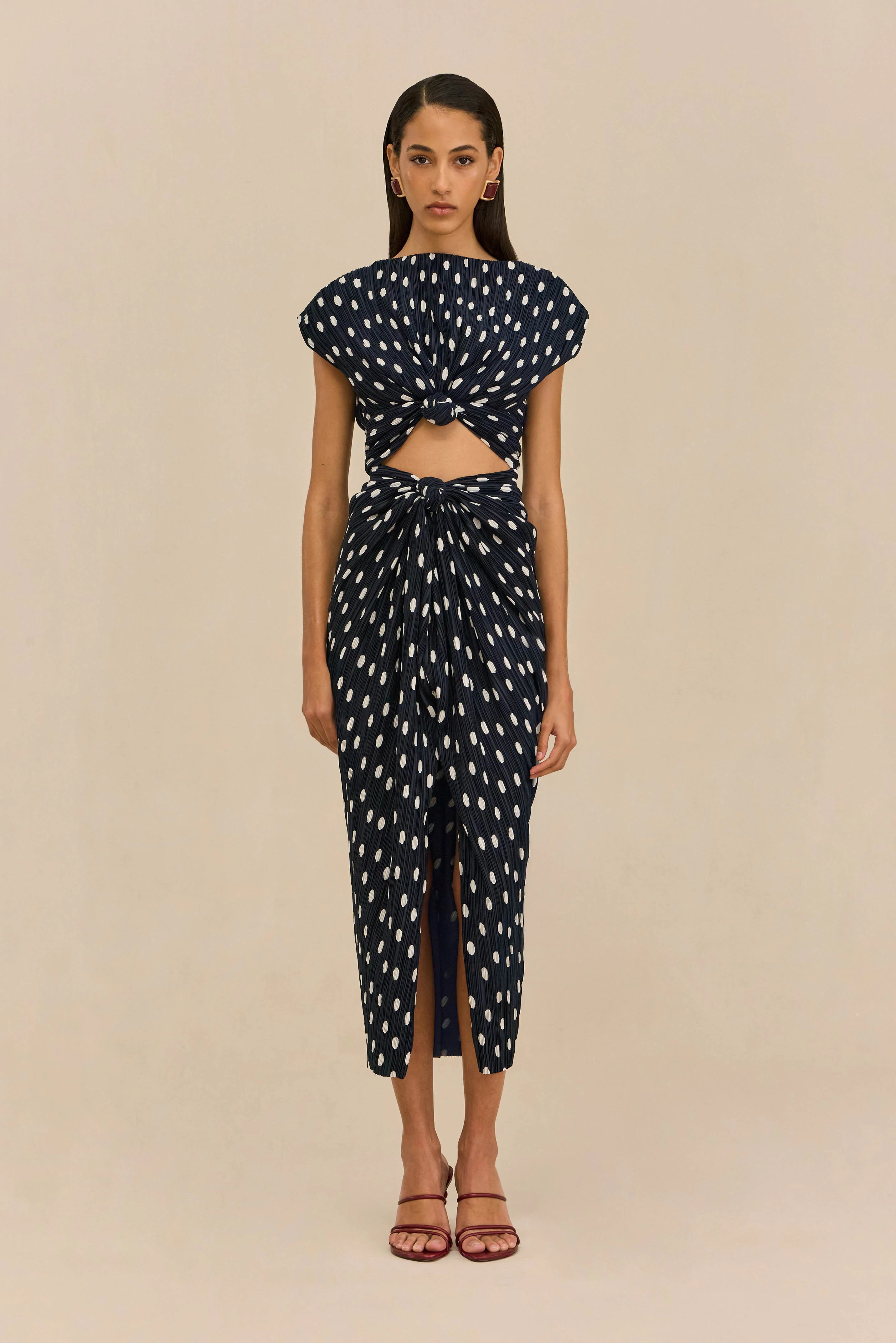 AIRA DRESS - SMALL DOT DEEP LAKE | Cult Gaia - US