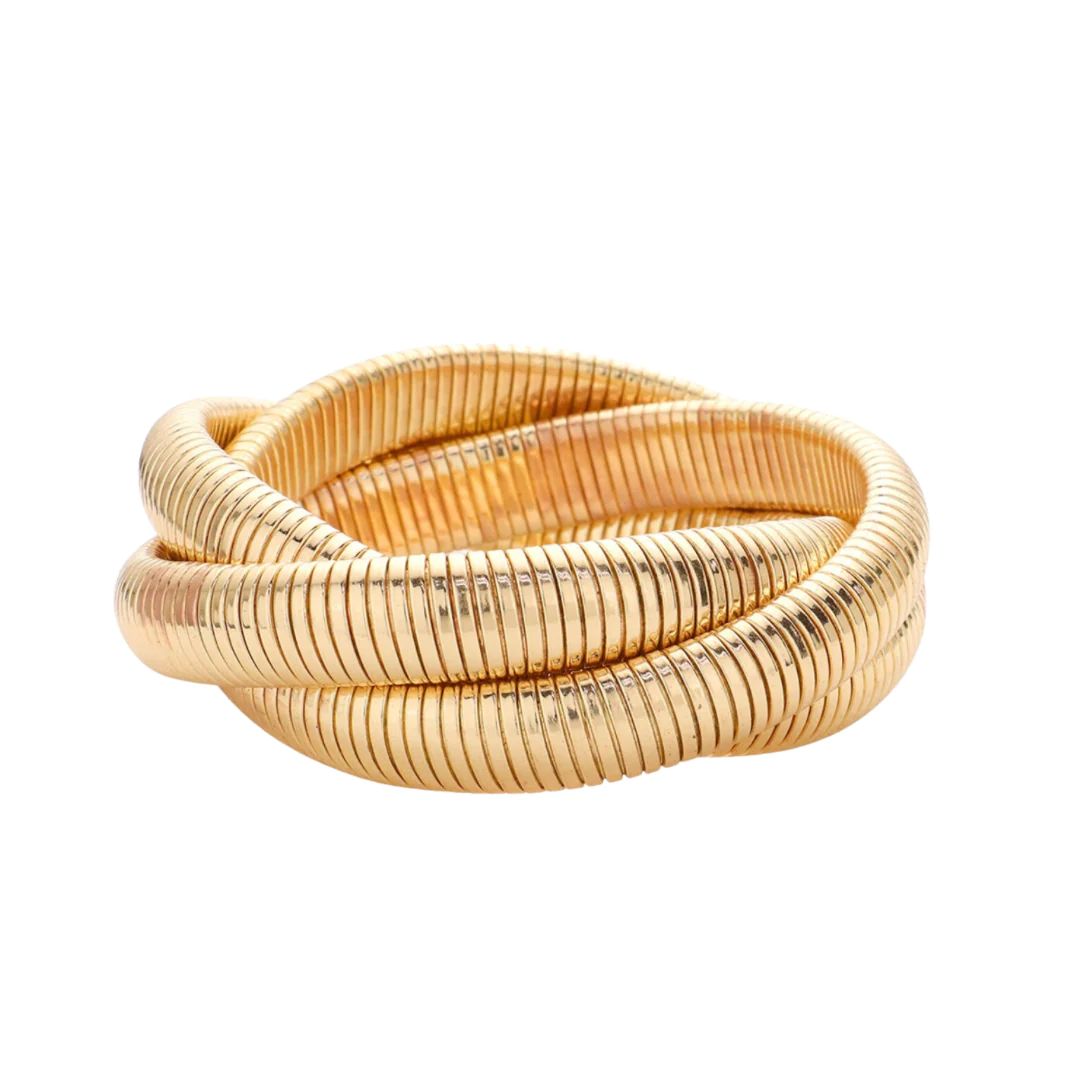 Gold Twisted Cobra Bracelet | Sea Marie Designs