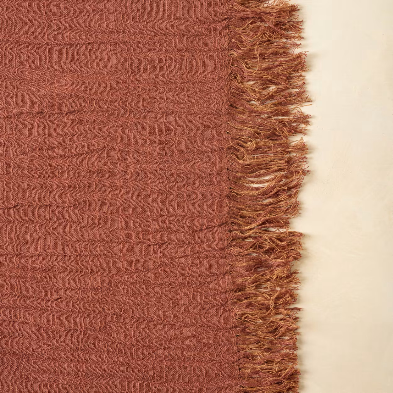 Rustic Clay Cloud Cotton Oversized Throw | Magnolia