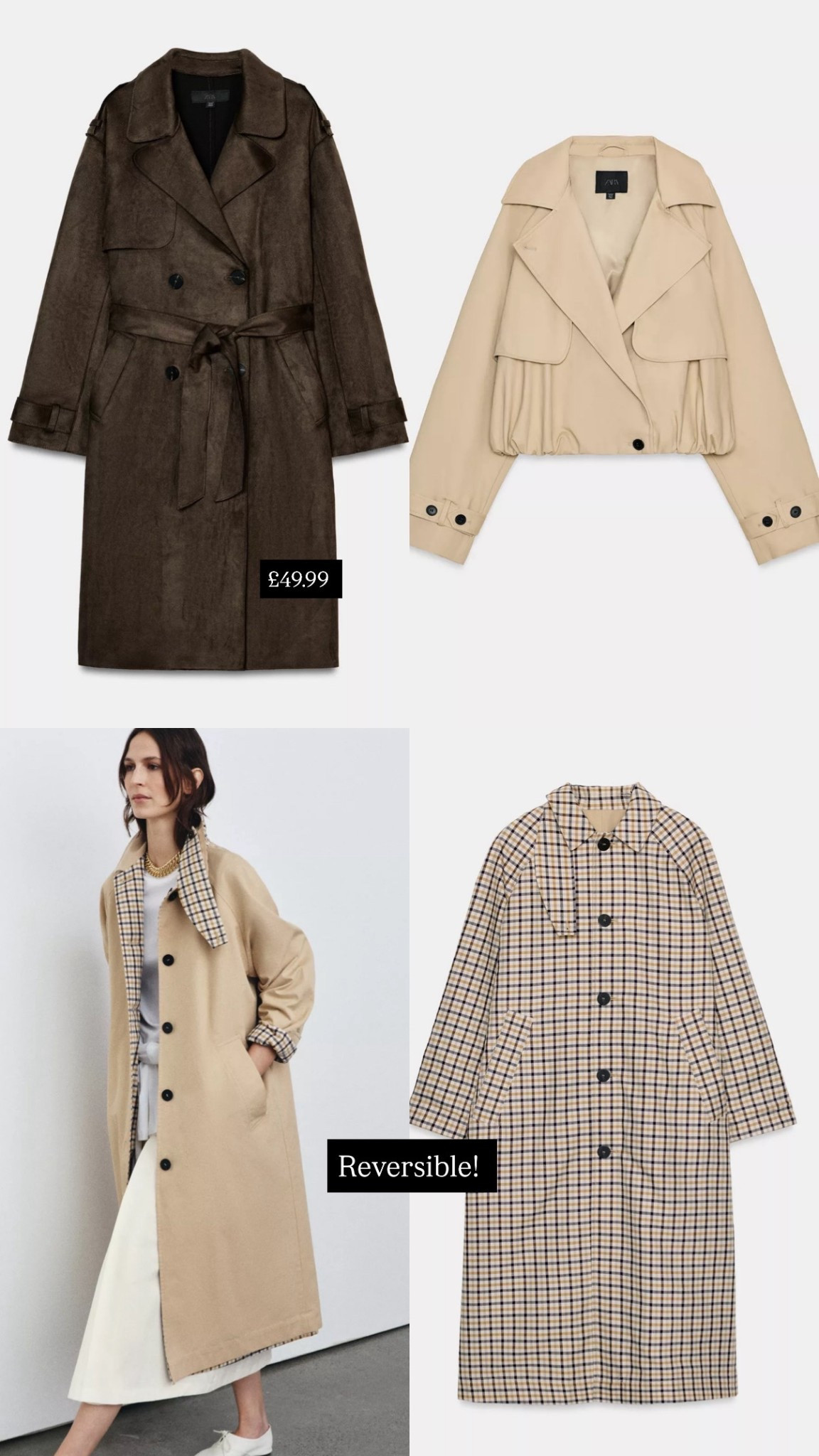 Zara trench coats 🖤