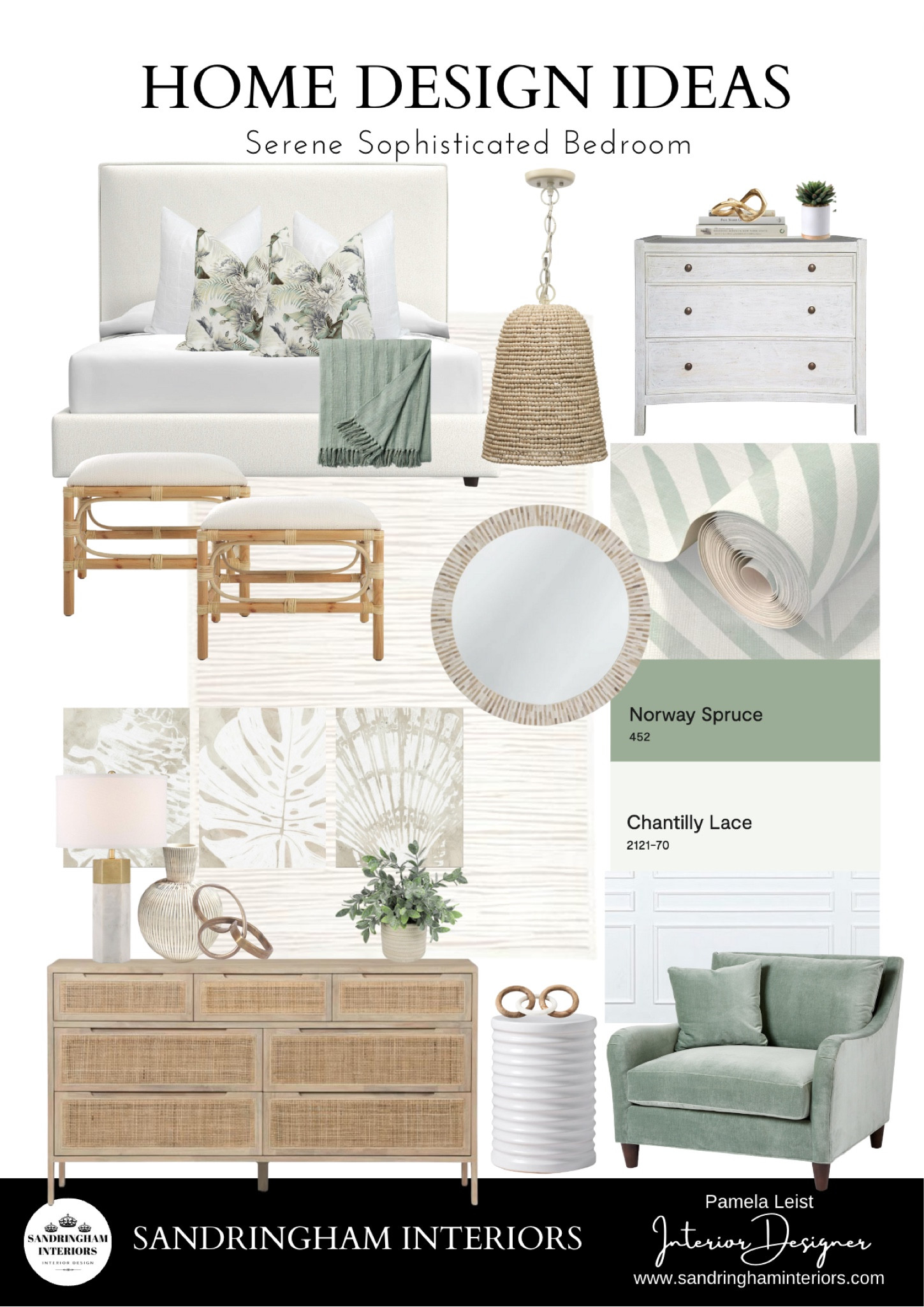 Serene Sophisticated Bedroom 

Upholstered bed
Ottoman stools
Mirror
Triplicate art
Sideboard
Home Decor

#LTKhome #LTKstyletip #LTKFind