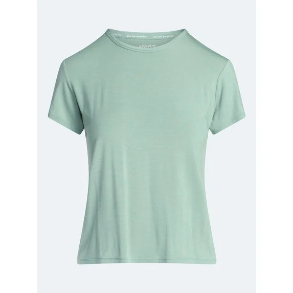 Joyspun Women’s Scoop Neck Sleepwear Modal Tee with Short Sleeves, Sizes S-3X | Walmart (US)