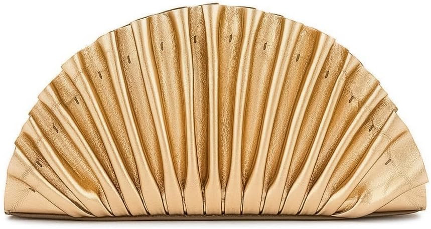 Clutch Purses for Women Chic Pu Leather Evening Bag Designer Ruched Handbags for Wedding Party Pr... | Amazon (US)