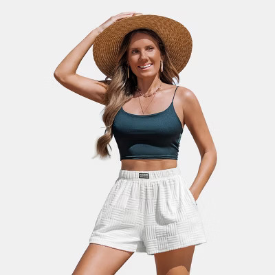 Women's White Cover Up Shorts - Cupshe-S-White | Target