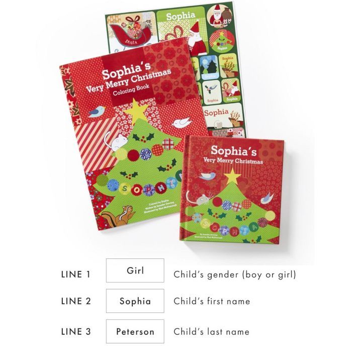 "My Very Merry Christmas" Personalized Children's Book and Sticker Gift Set | Mark and Graham