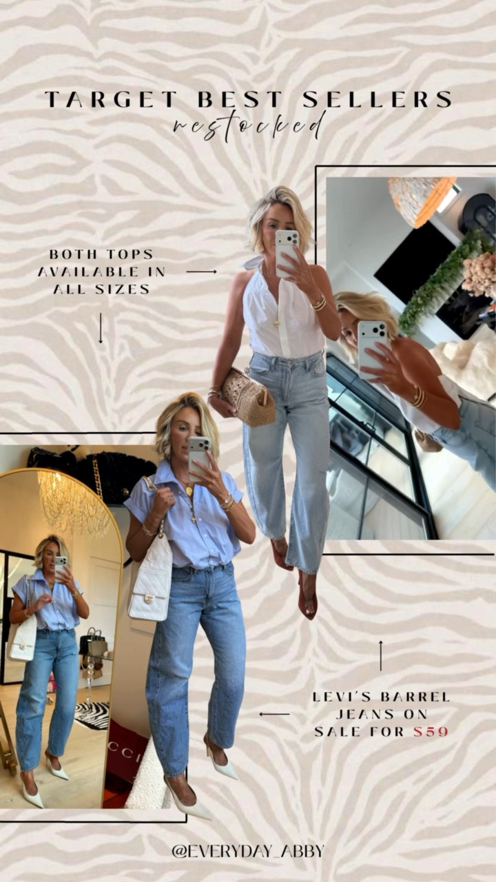🚨🚨🚨 Two best selling @Target tops are BACK in stock and selling fast! AND these Levi Barrel Jeans are on SALE, lowest price i’ve seen! ‼️

#LTKgrwm #LTKootd