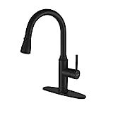 Pull Down Kitchen Faucet-Arofa A01BY Solid Brass Commercial Matte Black Single Handle Pull Out Kitch | Amazon (US)