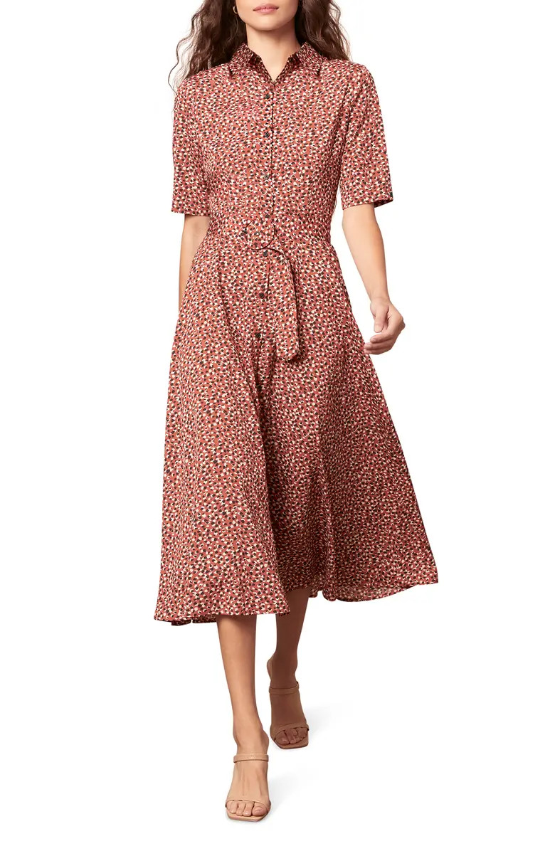 Confetti Print Midi Shirtdress | Nordstrom