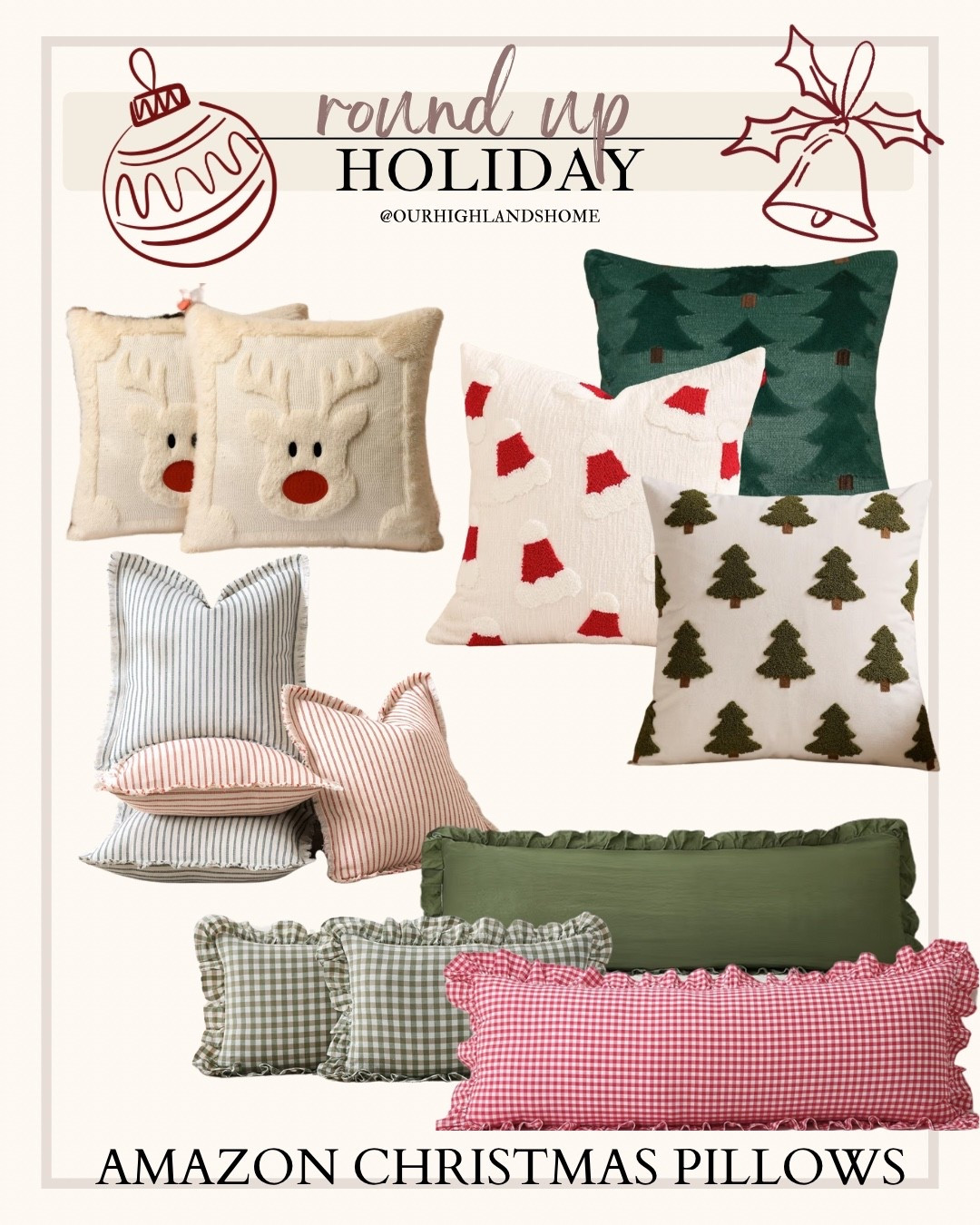 amazon christmas pillows! 

#LTKSeasonal #LTKHoliday #LTKHome