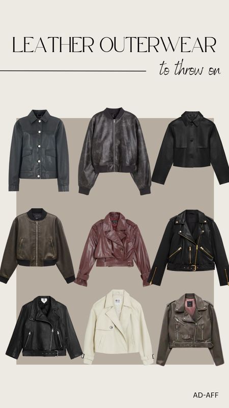 Leather outerwear to throw on 🖤

#LTKeurope #LTKSeasonal #LTKstyletip
