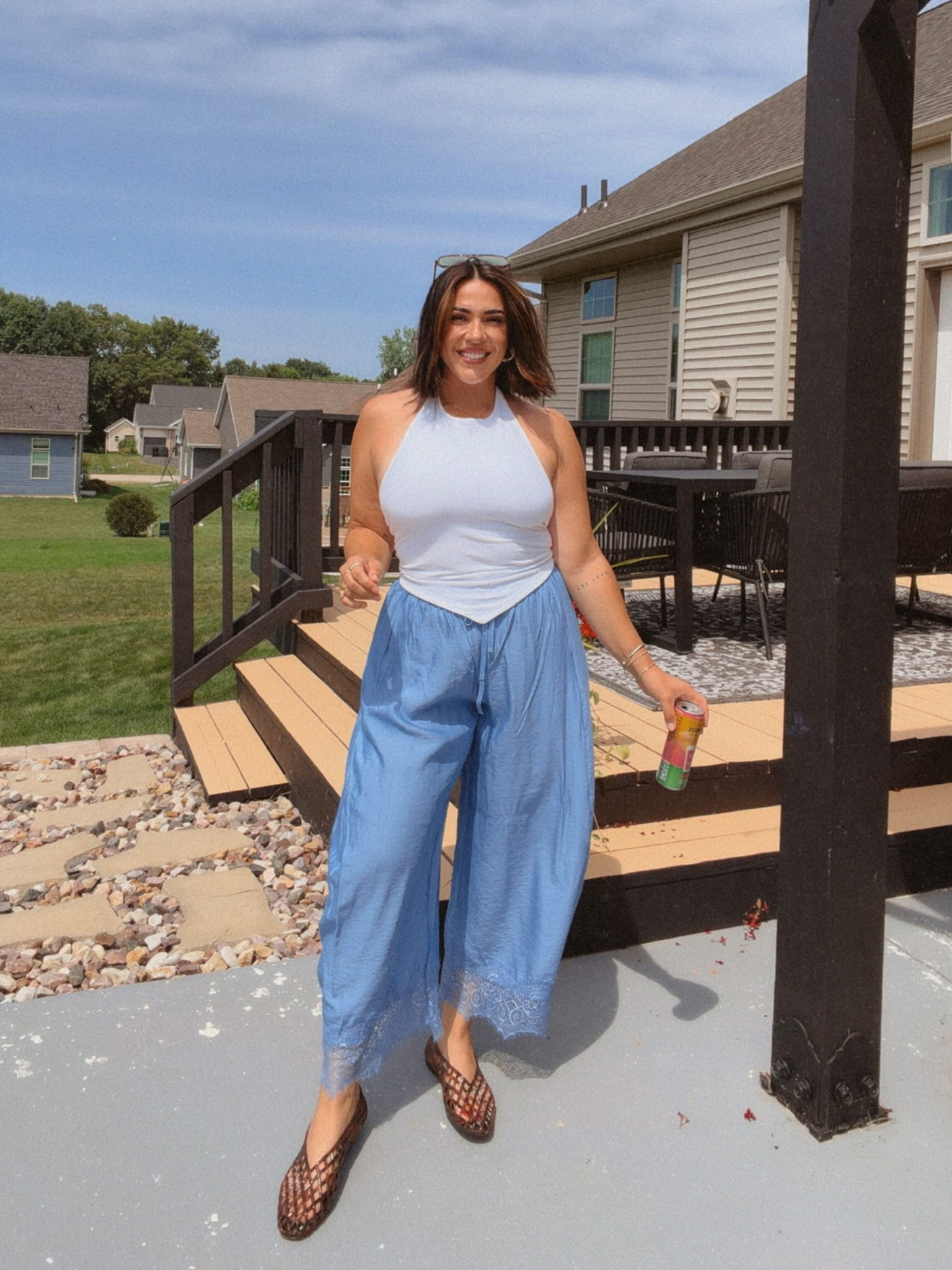 Super lightweight summer outfit! Size M top, size L pants! Shoes are so comfy.

#LTKMidsize #LTKSeasonal #LTKootd