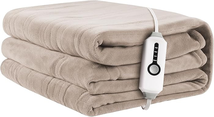 Electric Heated Blanket 72"x84" Full Size, Soft Coral Fleece with 4 Heating Levels and 10 Hours A... | Amazon (US)