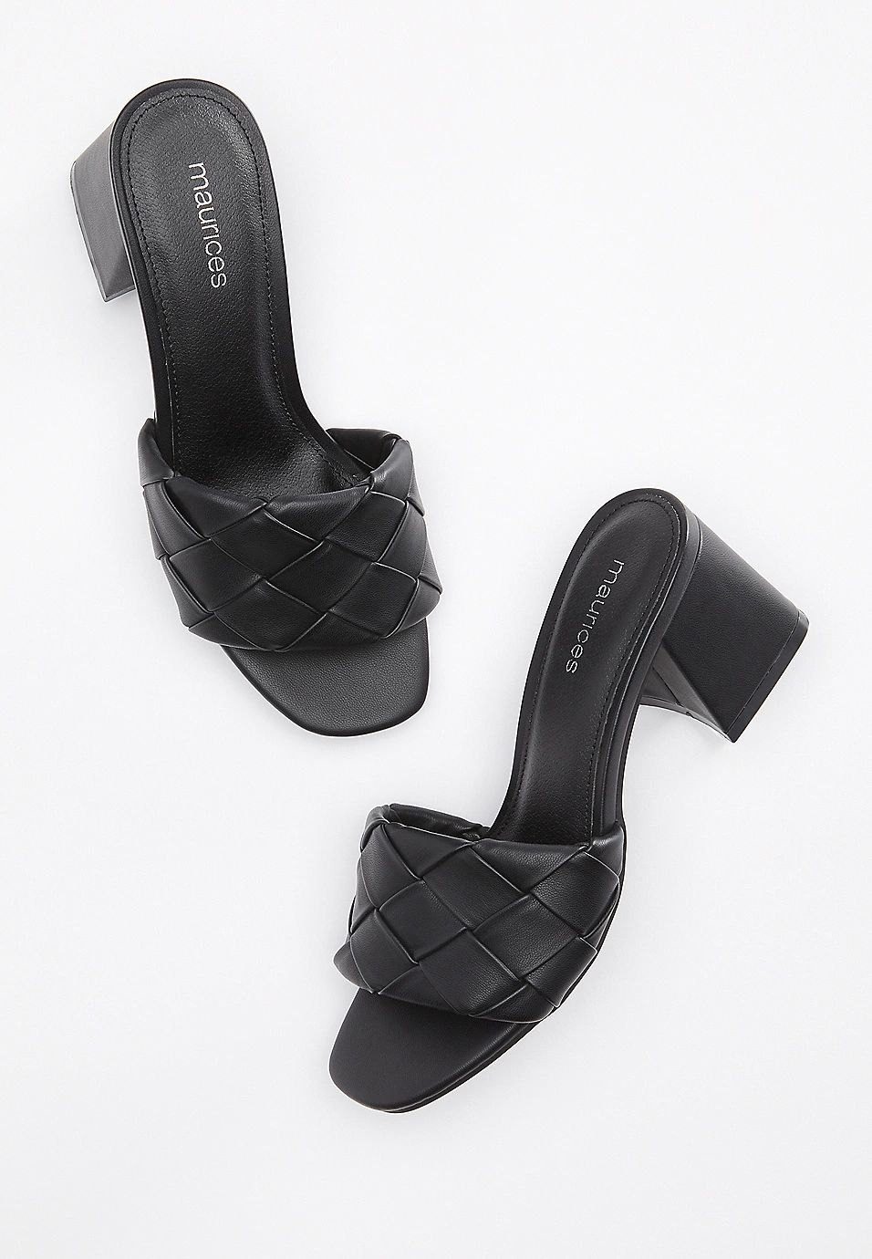 Khloe Quilted Block Black Heel | Maurices