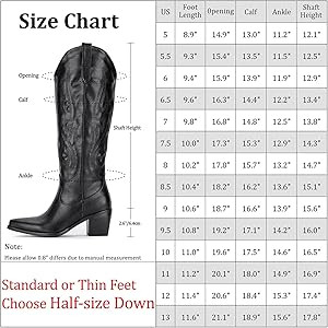Pasuot Western Cowboy Boots for Women - Knee High Wide Calf Cowgirl Boots with Classic Embroidere... | Amazon (US)