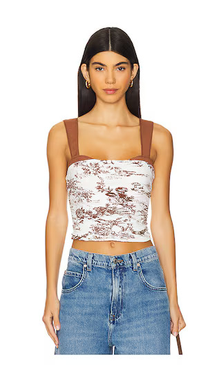 Printed 2 Tone Tank in Oak Combo | Revolve Clothing (Global)