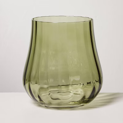 14oz Short Water Glass Green - Hearth & Hand™ with Magnolia | Target
