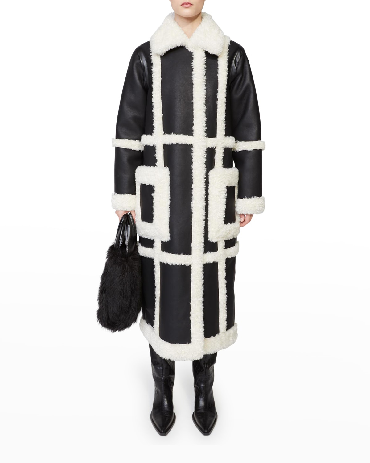 Patrice Long Faux Shearling Coat | Neiman Marcus