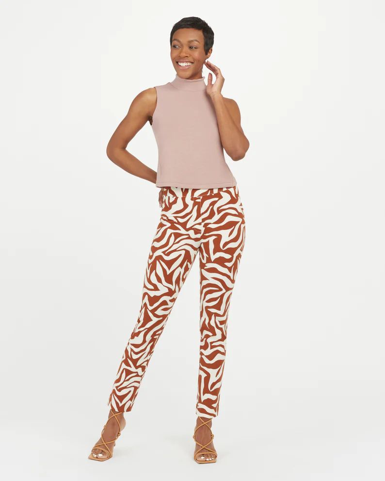On-the-Go Printed Ankle Slim Straight Pant | Spanx