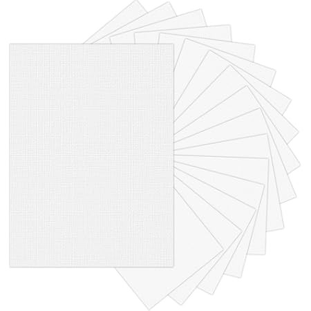 20Sheets White Linen Textured Cardstock Paper, 8.5x11 80Lb 230GSM Card Stock Paper for Cricut Car... | Amazon (US)
