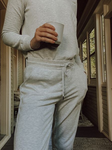 Cute mugs, grey loungewear, sweatshirt, jogger pants, tracksuit, grey sweater, monochrome minimalist, autumn outfit, travel outfit

#LTKhome #LTKunder50 #LTKstyletip