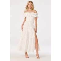 ASTR the Label | Piccola Off Shoulder Maxi Dress in White | Size XS | ASTR The Label (US)