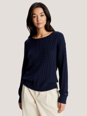 Relaxed Fit Cable Knit Sweater | Tommy Hilfiger | Tommy Hilfiger (US)